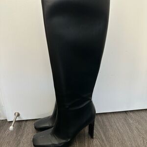 Zara Black Knee-High Boots